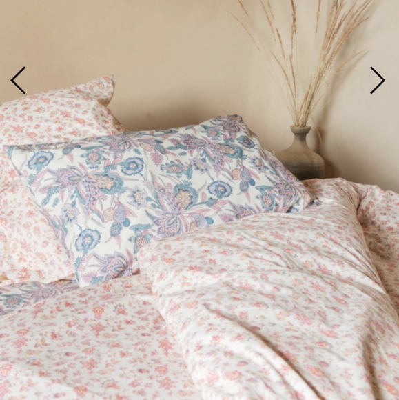 Floral cotton twin duvet cover + sham by Louise Misha - Picture 5 of 7